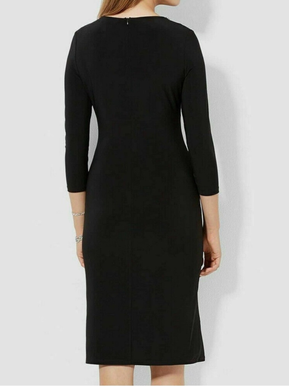 Lauren by Ralph Lauren Cocktail Sheath Dress with Rhinestone Embellished Neck - Picture 2 of 14
